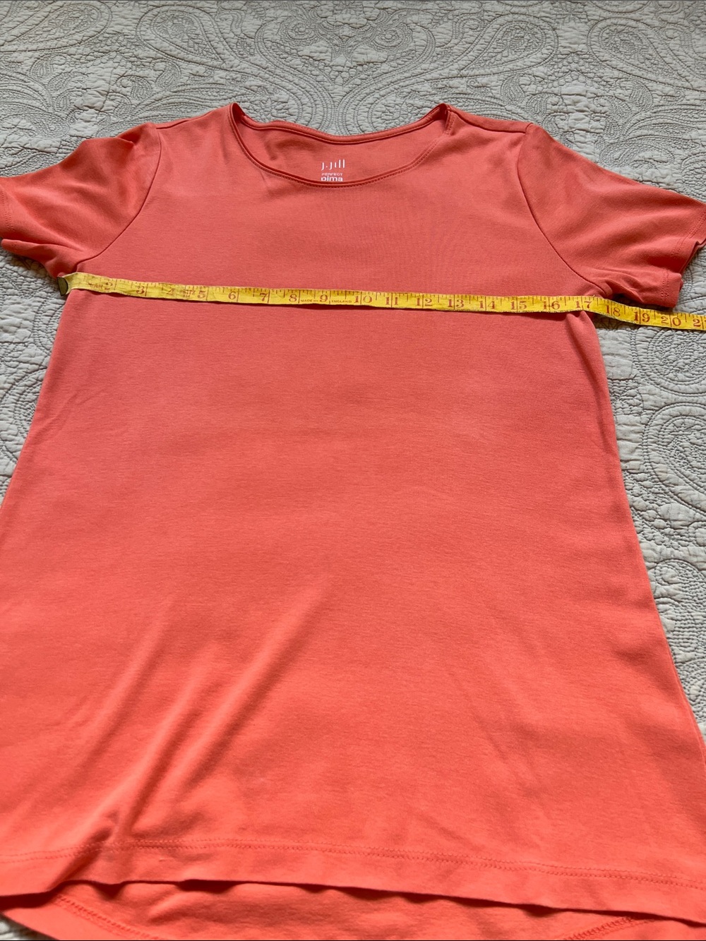 Orange Perfect Pima Tee - Picture 4 of 5